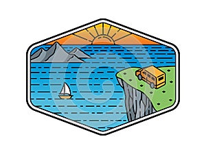 natural scenery in the frame illustration