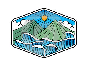 natural scenery in the frame illustration