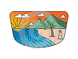 natural scenery in the frame illustration