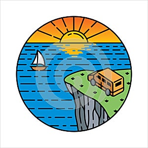 natural scenery in the frame illustration