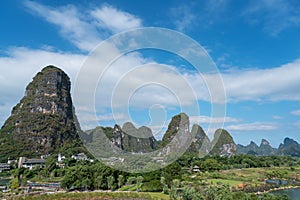 The natural scenery of Yangshuo, Guilin, China