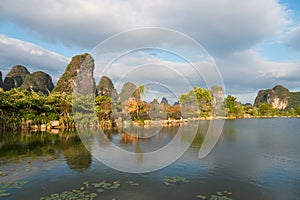 The natural scenery of Yangshuo, Guilin, China