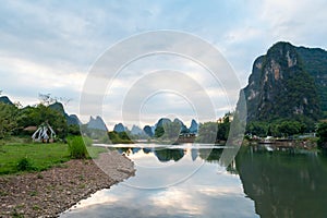 The natural scenery of Yangshuo, Guilin, China