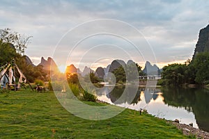 The natural scenery of Yangshuo, Guilin, China