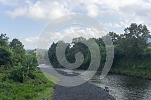 Natural scenery of Yeh Unda river in Klungkung.