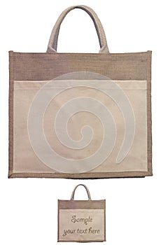 Natural shopping bag with clipping path