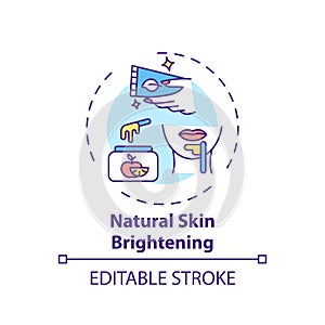 Natural skin brightening concept icon