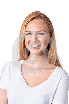 Natural smiling attractive woman