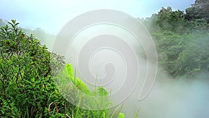 natural smog from the crater of the mountain