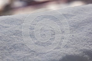 natural snowflakes on snow, photo of real snowflakes. Winter snow background. Snowflake close-up. Macro photo. Copy