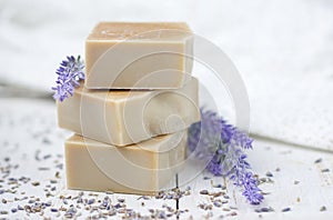 Natural soap with lavender