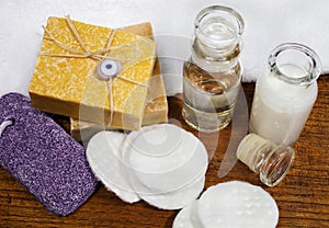 Natural soaps and skincare products