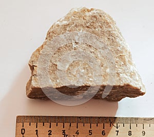 Natural specimen of gypsum rock