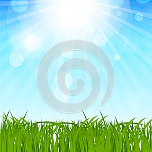 Natural Spring Background Vector Illustration