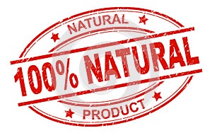 100% natural stamp