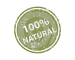 Natural stamp vector texture. Rubber cliche imprint. Web or print design element for sign, sticker, label.