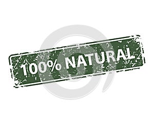 Natural stamp vector texture. Rubber cliche imprint. Web or print design element for sign, sticker, label