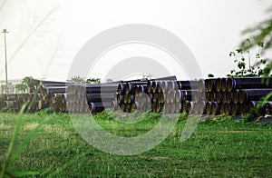 Natural steel gas pipe