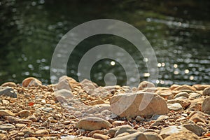 Natural stone along the canal