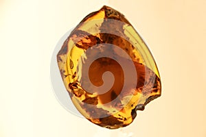 Natural stone of amber. Amber stones close-up..