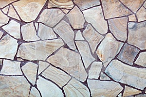 Natural stone block paving texture. Building background.