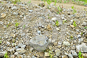 Natural stone dolomite in the limestone open-pit.