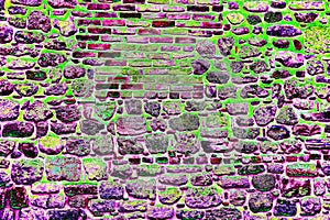Natural stone masonry. Changed color scheme. Colorful background.
