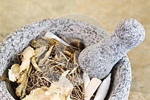 Natural Stone Pestle used for crushing Chinese Herbs