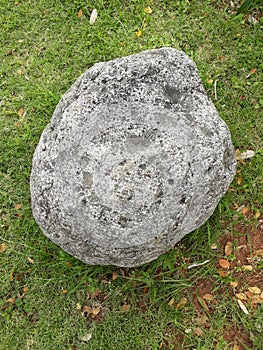 Natural stone that is almost round in shape