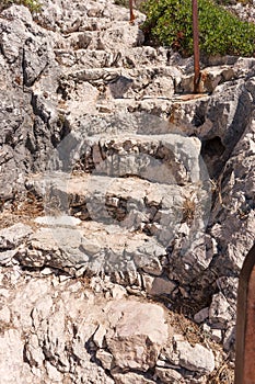 Natural stone stairs