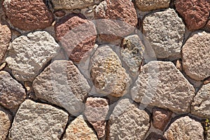 Natural stone wall