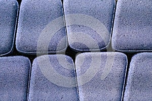 Natural stones with two rows