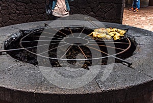 Natural stove at Timanfaya national park