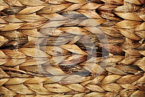 Natural Straw Basket Weave Pattern Background