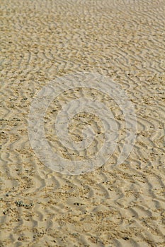 Natural streaks of the sandy bottom when the sea recedes create beautiful traces and the naturally formed wrinkles make tourists