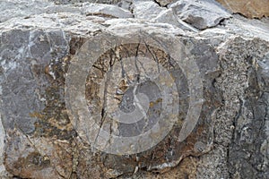 The natural structure of a large hewn stone