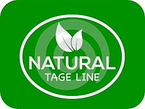 Natural Tage line vector logo or icon, Natural Tage line logo photo
