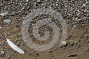 Natural texture of wet pebbles