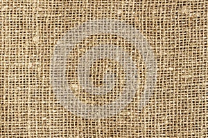 Natural textured sacking burlap background. Hessian sack canvas woven texture