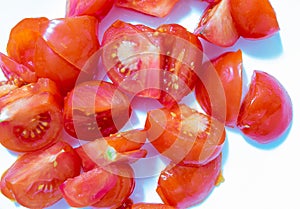 Natural tomato cut ready to cook