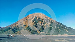 Natural view of Batok Mountain in Probolinggo, East Java.