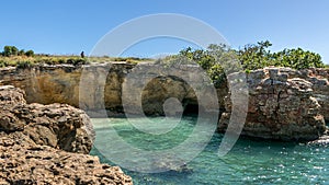 Natural view of the cliff and coast in Cabo Rojo, Puerto Rico