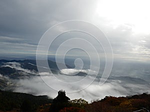 Natural view from mountain with sky