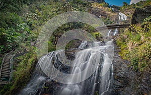 Natural view of Thac Bac or Silver waterfall in Sapa, Lao Cai, Vietnam