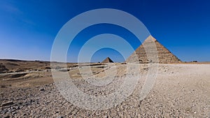 Natural View to the Great Pyramid of Giza under Blue Sky and Day Light, Egypt