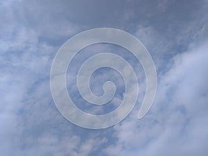 A natural view of white clouds in blue sky