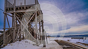 Natural Viewpoint With Snow Landscape