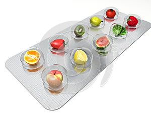 Natural vitamin pills photo