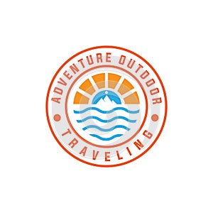 Natural Water Logo Template Design Vector