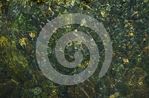 Natural water texture background of mountain river